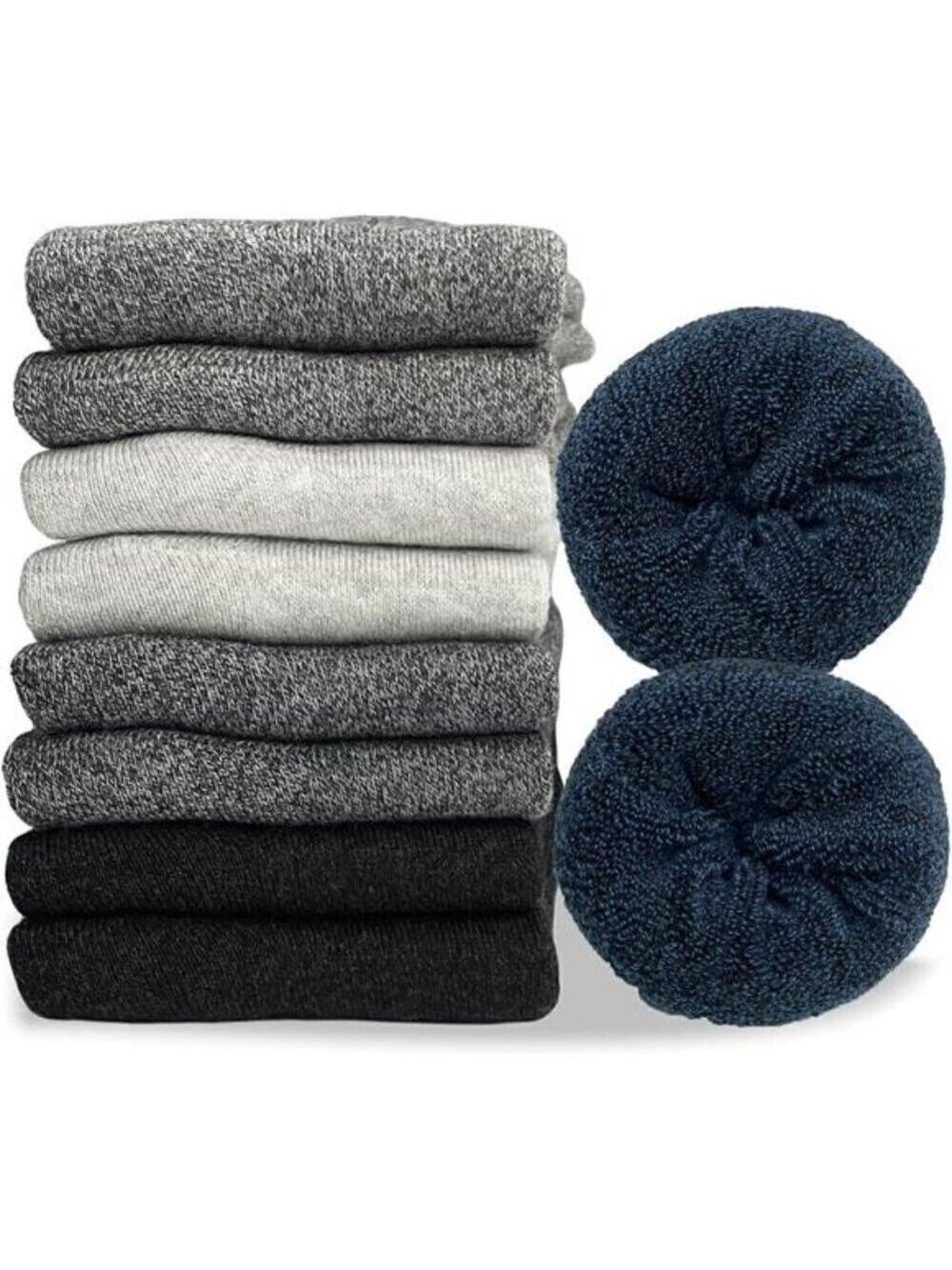 Wool Socks Men's Thick 5 Pairs Thermal Warm Winter Men Super Soft Cozy Boot Cold